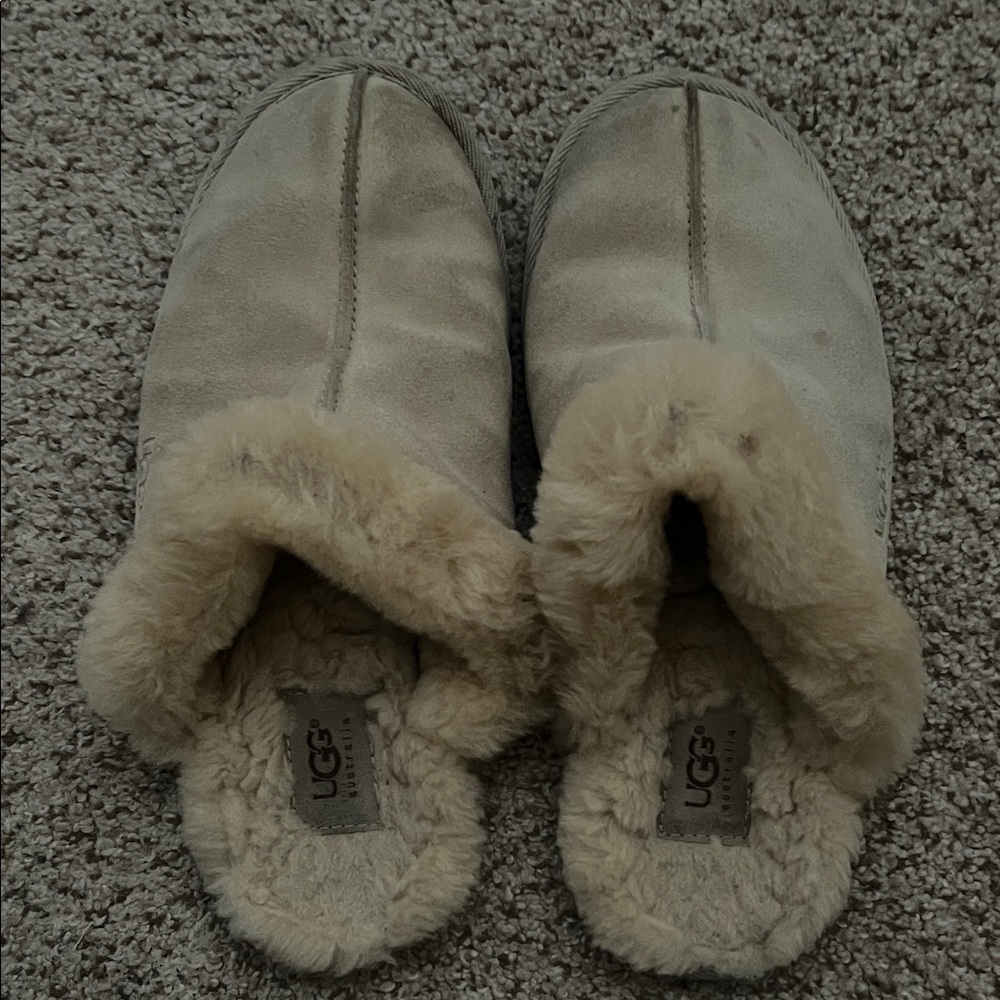 UGG Cream Sheepskin Slippers